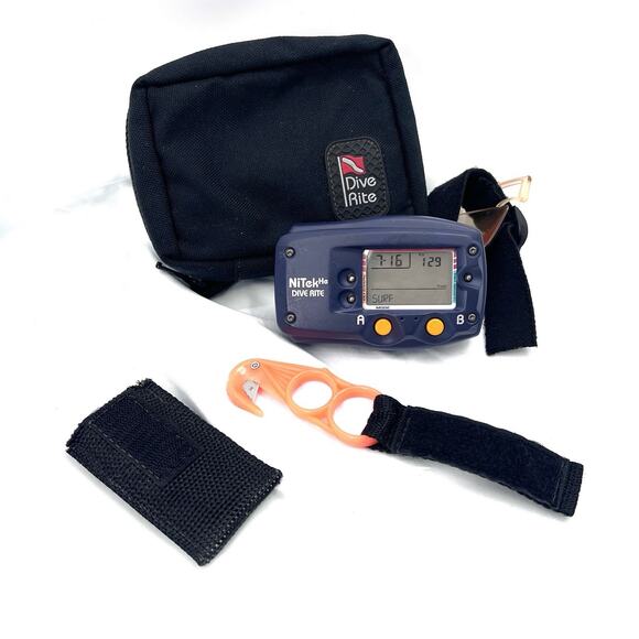 Dive Rite Nitek He Dive Computer With Case & Z Knife Accessory - Picture 1 of 5